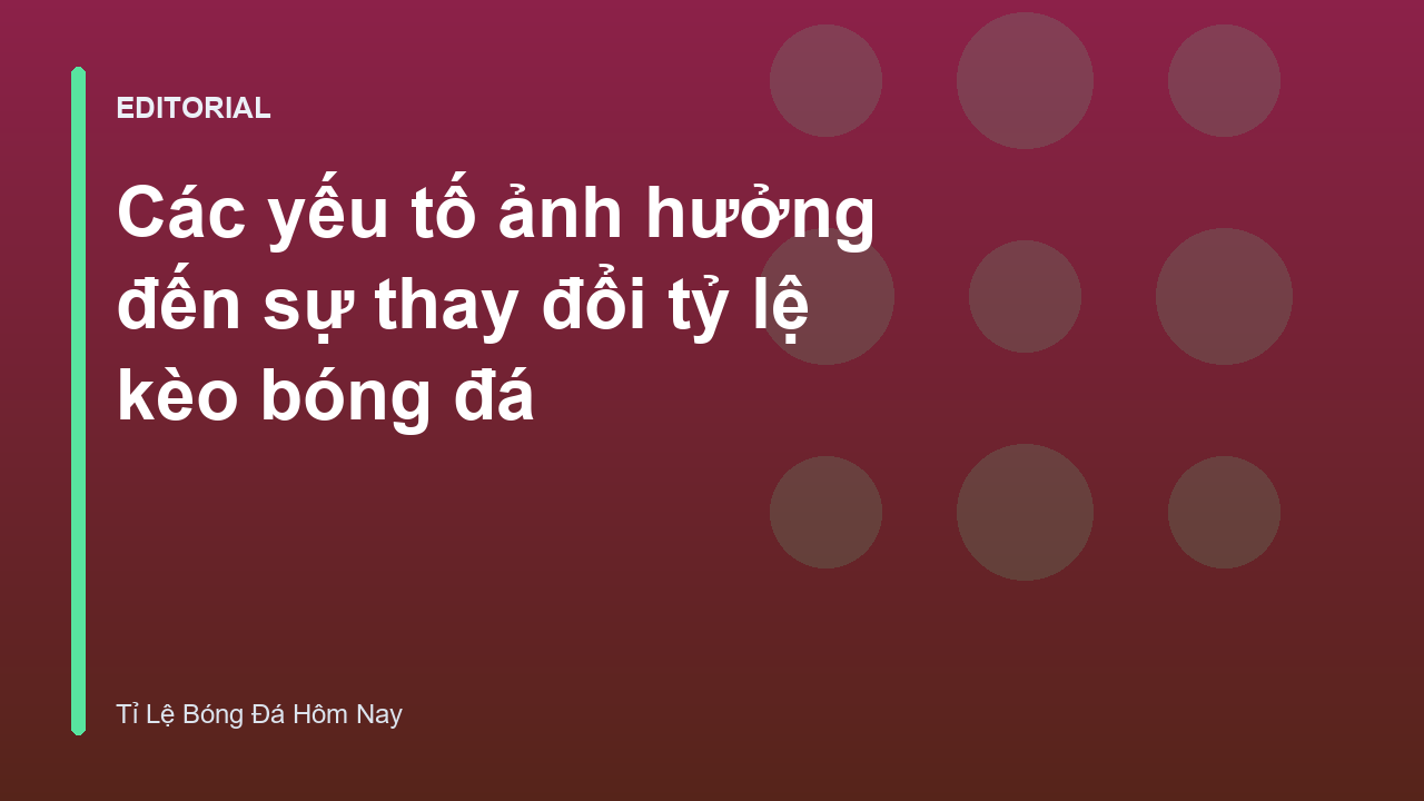 Biểu đồ minh họa sự thay đổi tỷ lệ kèo bóng đá
