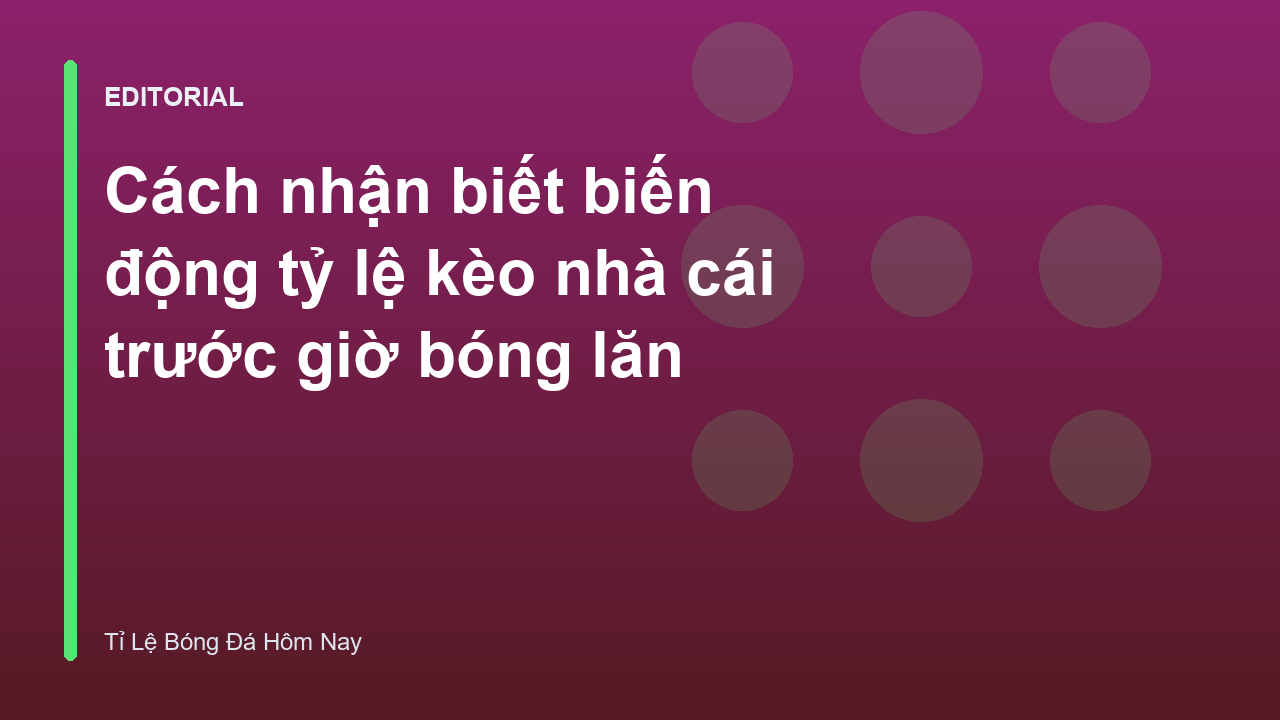 Biểu đồ minh họa biến động tỷ lệ kèo nhà cái